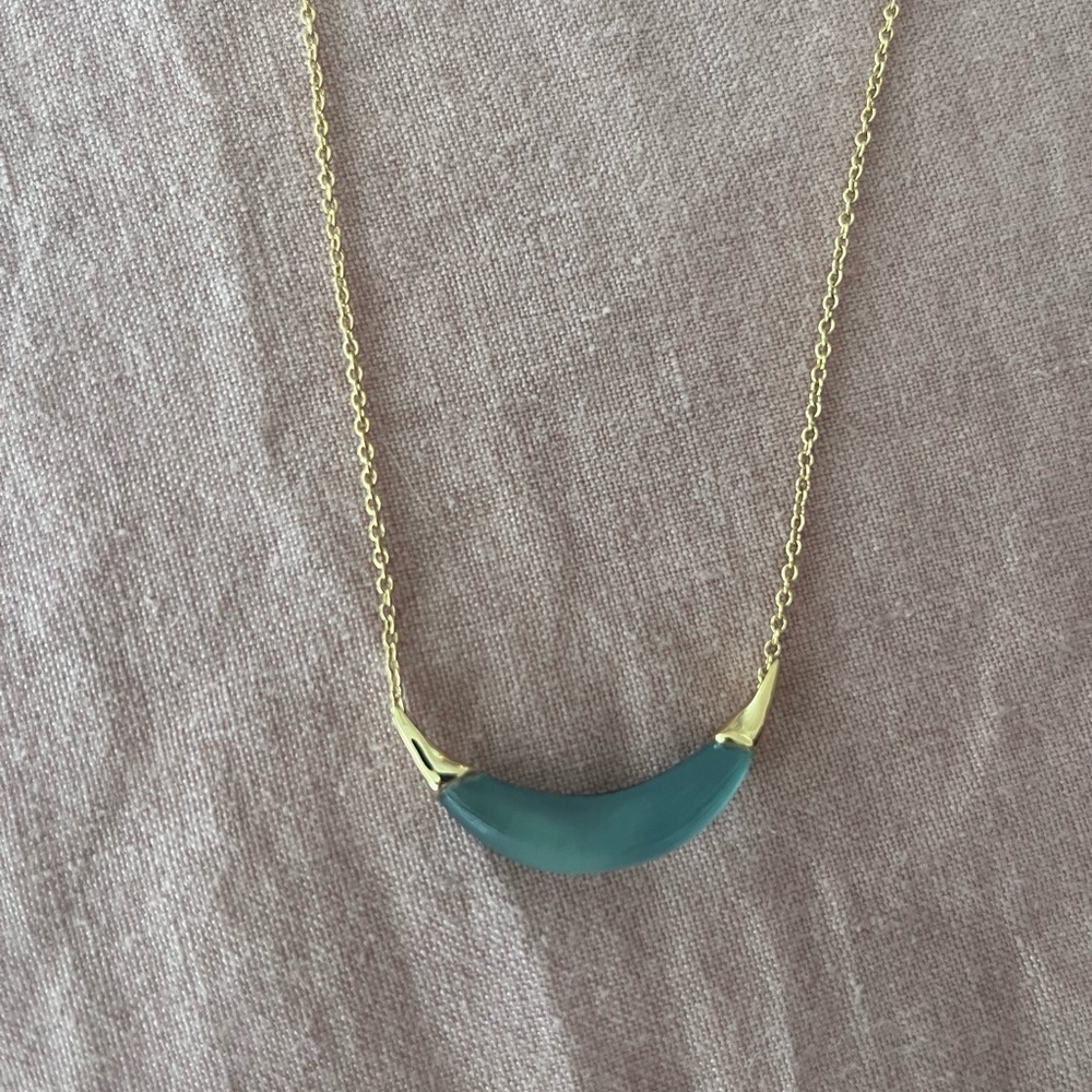 Alexis Bittar Crescent pendant Necklace lucite